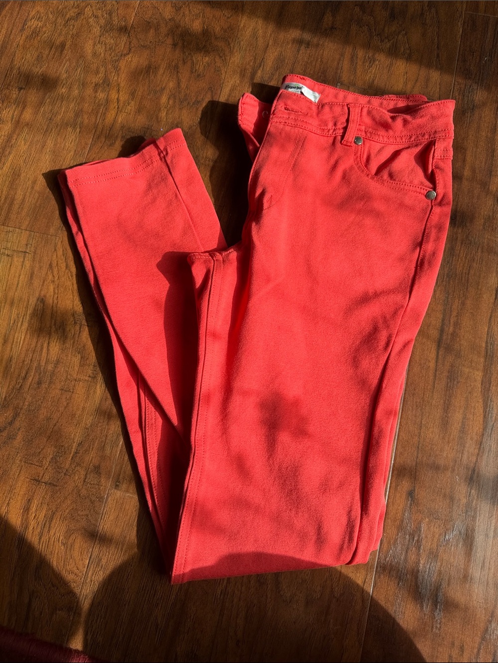 Papaya Coral-Red Skinny Jeans